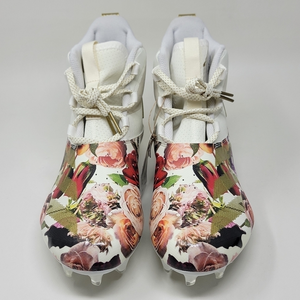 Adidas Adizero Chaos Football Cleats Off White/Gold/Floral Unisex Men 10/Wmns 11 - Picture 7 of 12